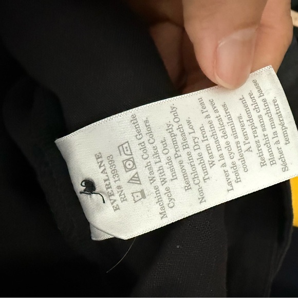 EVERLANE The Linen Picnic Jumpsuit Black Sleeveless Button-Up Size 8 - Picture 12 of 12